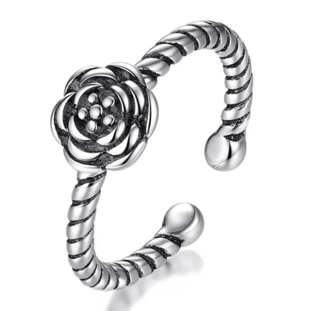 Thai 925 Sterling Silver Open and Adjustable Ring